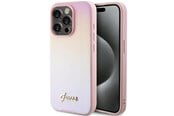 Handys - Cover & Cases - GUESS GUHCP15XPSAIRSP iPhone 15 Pro Max 6.7" pink/pink hardcase Saffiano Iridescent Script - 3666339224813