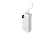 Powerbank (Akku) - Wozinsky W8-W - 30W 2 x USB-A and USB-C with Flashlight - White - 30000 mAh - 5907769388118