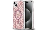 Handys - Cover & Cases - GUESS IML GCube MagSafe case for iPhone 15 Plus / 14 Plus - pink - 3666339221997