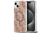 Handys - Cover & Cases - GUESS IML GCube MagSafe case for iPhone 15 Plus / 14 Plus - brown - 3666339222130
