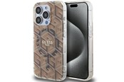 Handys - Cover & Cases - GUESS IML GCube MagSafe case for iPhone 15 Pro Max - brown - 3666339222154