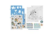 Kreativ-Spiele - Undercover BLUEY stencil and colouring set.49pc - BLUI1220