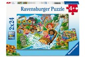 Puzzle - Ravensburger Vergnügungspark 2x24-teilig - 12004258