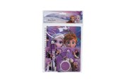 Schul-Zubehör - Frozen Writing set - with spiral pad A5 w/60 ruled sheets (soft cover for A5 spiral pad 350gsm) multi-colour pen stickers sheet pencil eraser small note pad w/40 sheets - 119406128