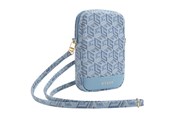 Handys - Anderes Zubehör - GUESS Zip GCube Bottom Stripe phone bag - blue - 3666339210687