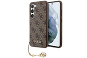 Handys - Cover & Cases - GUESS 4G Charms Collection case for Samsung Galaxy A35 - brown - GUHCSA35GF4GBR