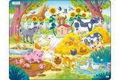 Puzzle - Larsen Puzzles Puzzle: Cute Farm Animals – 19 pieces Maxi (36.5 x 28.5 cm) 2D Puzzles - BM11