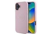Handys - Cover & Cases - GUESS Grained Gold Ring MagSafe iPhone 16 Plus Case - Pink - 3666339303969