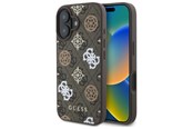 Handys - Cover & Cases - GUESS Peony On 4G Background MagSafe case for iPhone 16 - brown - 3666339303051