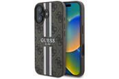 Handys - Cover & Cases - GUESS 4G Printed Stripes MagSafe iPhone 16 Case - Brown - 3666339342128