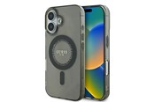 Handys - Cover & Cases - GUESS IML Rhinestones MagSafe Case for iPhone 16 Plus - Black - 3666339305611