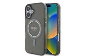 Handys - Cover & Cases - GUESS IML Glitter Circle MagSafe case for iPhone 16 - black - 3666339307400