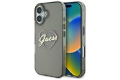 Handys - Cover & Cases - GUESS IML Heart Case for iPhone 16 Plus - Black - 3666339306816