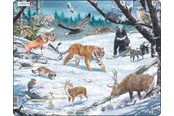 Puzzle - Larsen Puzzles Puzzle Winter Wildlife in Siberia and Northeast Asia - 66 pieces Maxi (36.5x28.5 cm) 2D Puzzles - FH34