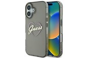Handys - Cover & Cases - GUESS IML Heart iPhone 16 Case - Black - 3666339306809