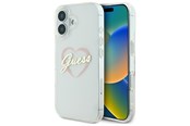 Handys - Cover & Cases - GUESS IML Heart iPhone 16 Case - Transparent - 3666339307257