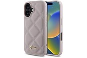 Handys - Cover & Cases - GUESS Quilted Metal Logo iPhone 16 Case - Pink - 3666339345082