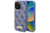 Handys - Cover & Cases - GUESS 4G Logo Plate MagSafe Case for iPhone 16 Pro - Blue - 3666339345341