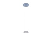 Lampen - EGLO BELOMONTEJO STEHLEUCHTE H1575 E27 FUSSSCHALTER. CHROM/WEISS/BLAU - 903018