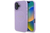 Handys - Cover & Cases - GUESS Saffiano MagSafe iPhone 16 Case - Purple - 3666339346263