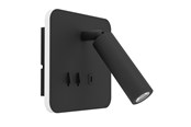Lampen - EGLO FANZAROTTA 1 SPOT 4-KANT H145 M/ABSCH.+ USB-C SCHWARZ - 902163