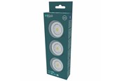 Lampen - EGLO YAMENZI UNTERSCHRANK BATTERIE Ø:68 3 STK MIT SCHALTER IP65 SILBER - 902962