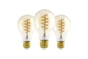 LED-Birnen - EGLO LED-Lampe E27 A60 Amber 2200K 500LM 3Stk E27 - 113141