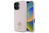 Handys - Cover & Cases - GUESS Silicone Logo Strass 4G case for iPhone 16 - light pink - 3666339328887