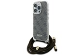 Handys - Cover & Cases - GUESS Crossbody Cord 4G Print Case for iPhone 16 Pro Max - Brown - 3666339345198