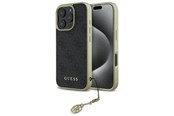 Handys - Cover & Cases - GUESS 4G Charms Collection case for iPhone 16 Pro - black - 3666339345983