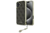 Handys - Cover & Cases - GUESS 4G Charms Collection iPhone 16 Plus Case - Brown - 3666339345938