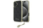Handys - Cover & Cases - GUESS 4G Charms Collection case for iPhone 16 Plus - black - 3666339345976