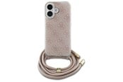 Handys - Cover & Cases - GUESS Crossbody Cord 4G Print iPhone 16 Case - Pink - 3666339344375
