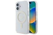 Handys - Cover & Cases - GUESS GUHMP16MHFGERET iPhone 16 Plus 6.7" transparent hardcase IML Glitter Circle MagSafe - 3666339307561