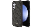 Handys - Cover & Cases - GUESS GUHCS24FEG4GFBR S24 FE S721 brown/brown hardcase 4G Metal Gold Logo - 3666339386368
