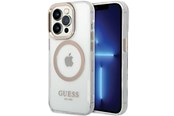 Handys - Cover & Cases - GUESS Metal Outline Magsafe iPhone 15 Pro Max Case - Gold - 3666339196929