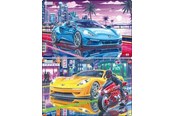 Puzzle - Larsen Puzzles "Elegant Sports Cars in the City" Jigsaw Puzzle – 30 pieces Midi (28.5 x 18.3 cm) 2 assorted designs 2D Puzzles - U21