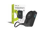 Powerbank (Akku) - Mobile Origin PB19 Qi2 TFT Display Semi-solid Power Bank (w/ Built in USB-C cable) - Black - 10000 mAh - MO-TDS-PB19-BLK