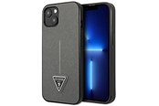 Handys - Cover & Cases - GUESS SaffianoTriangle Logo case for iPhone 13 / 14 / 15 6.1" - silver - 3666339040369