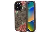 Handys - Cover & Cases - GUESS GUHMP16LP4ROPEMCW iPhone 16 Pro 6.3" brown/brown hardcase 4G Flowers Print MagSafe - 3666339350260