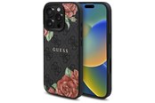 Handys - Cover & Cases - GUESS GUHMP16XP4ROPEMCK iPhone 16 Pro Max 6.9" black/black hardcase 4G Flowers Print MagSafe - 3666339350123
