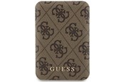 Powerbank (Akku) - GUESS Powerbank inductive 15W GUPB5FP4EMGW 5000mAh brown/brown 4G Leather Metal Logo MagSafe - 5000 mAh - 3666339210588