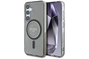Handys - Cover & Cases - GUESS Glitter Circle Classic Logo MagSafe case for Samsung Galaxy S25 - black - 3666339449759