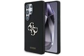 Handys - Cover & Cases - GUESS Silicone Big 4G Logo Bottom Script case for Samsung Galaxy S25 Ultra - black - 3666339449377