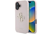 Handys - Cover & Cases - GUESS Grained Big 4G Logo Small Classic Logo case for iPhone 16 - pink - 3666339424824