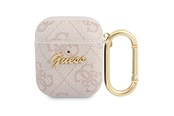 Handys - Anderes Zubehör - GUESS 4G Script Metal Collection Case for AirPods 1 / 2 - Pink - 3666339009755