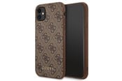 Handys - Cover & Cases - GUESS 4G Metal Gold Logo Case for iPhone 11 / Xr 6.1" - Brown - 3700740493915