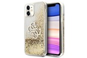 Handys - Cover & Cases - GUESS 4G Big Liquid Glitter case for iPhone 11 6.1" / Xr - gold - 3666339006334