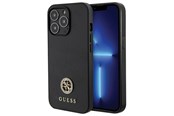 Handys - Cover & Cases - GUESS Strass Metal Logo iPhone 13 Pro 6.1" Case - Black - 3666339150662