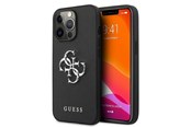 Handys - Cover & Cases - GUESS Saffiano 4G Metal Logo case for iPhone 13 Pro / 13 6.1" - black - 3666339024093